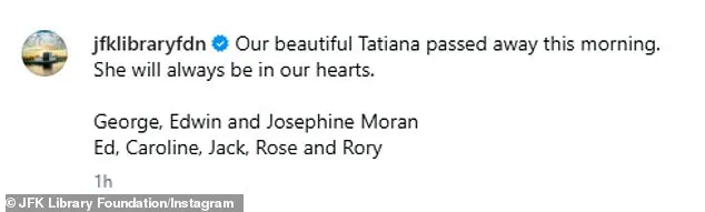 Tatiana Schlossberg, Granddaughter of JFK, Dies at 35 from Acute Myeloid Leukemia Six Weeks After Public Diagnosis