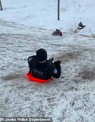 Oklahoma Police Officer Accidentally Collides with Child During Snow Day, Video Goes Viral