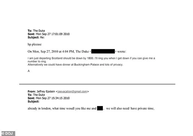 Newly Released Emails Expose Epstein's Secret 2010 Meeting with Duke of York and Russian Woman Irina