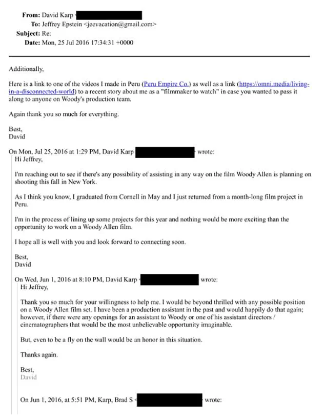 Karp and Epstein Emails Reveal Elite Networks Bypassing Meritocracy with Unpaid Job Requests