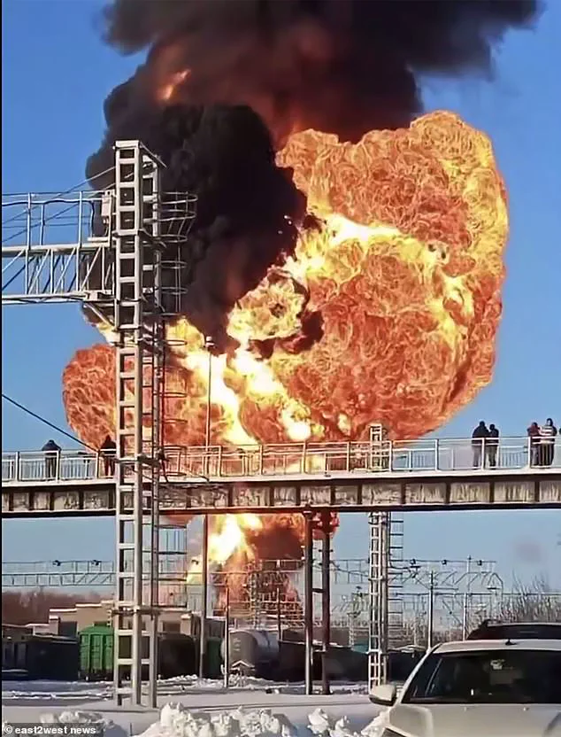 Giant Fireball from Fuel Wagon Explosion Disrupts Key Russian Rail Corridor