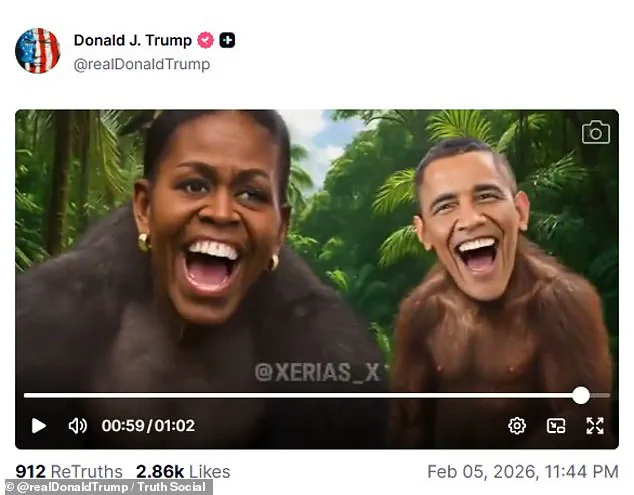 White House Insider Claims Accidental Post of Racist AI-Generated Apes Video Featuring Obamas on Trump's Truth Social
