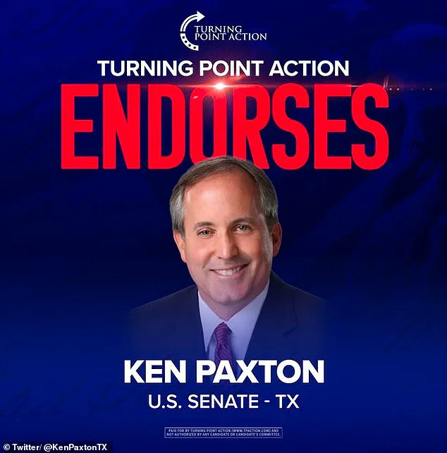 Controversial Endorsement: Turning Point Action Supports Ken Paxton in Texas Senate Race Amid Charlie Kirk Legacy and Corruption Allegations