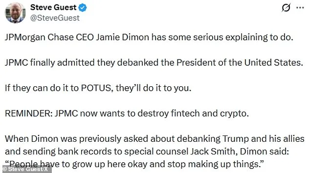 JPMorgan Faces $5 Billion Lawsuit Over Trump Account Closure Amid Political Motivation Claims