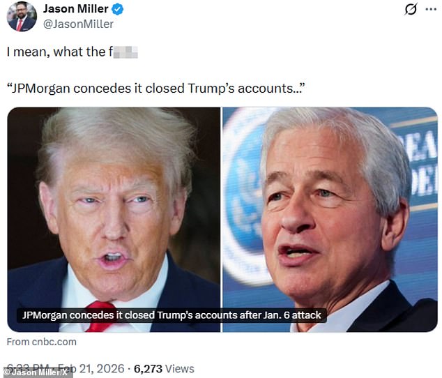 JPMorgan Faces $5 Billion Lawsuit Over Trump Account Closure Amid Political Motivation Claims
