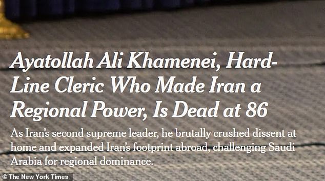 The New York Times Faces Backlash Over Controversial Obituary-Style Headline for Iranian Supreme Leader Khamenei