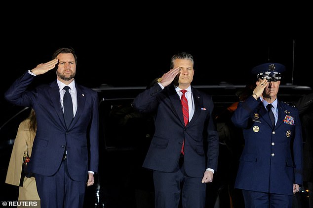 Trump and Vance at Dover Air Force Base as War's Toll Mounts