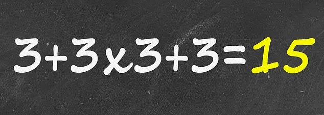 Viral Equation 3+3x3+3 Sparks Debate Over PEMDAS Rules