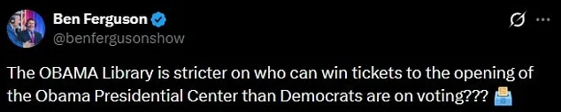 Obama Presidential Center Faces Hypocrisy Criticism Over Voter ID Policy