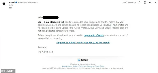 Global Alert: Sophisticated Phishing Scam Lures iCloud Users with Fake Upgrade Emails