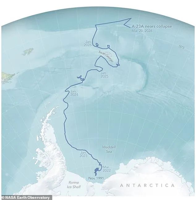 World's Largest Iceberg Disintegrates After 39-Year Journey Across Southern Ocean
