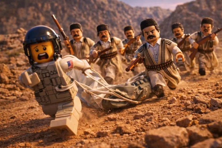 Lego-like animation strikes back: Iran-based groups use viral videos to rally against US-led conflict.