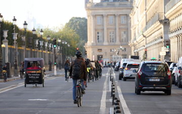 Paris bees swarm bicycle near Louvre, requiring professional relocation.