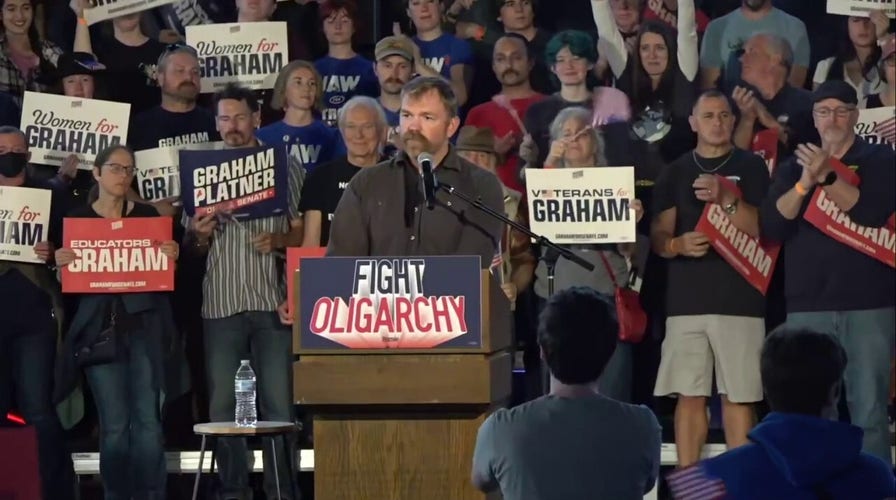 Graham Platner rallies in Portland with Bernie Sanders to challenge Sen. Collins.