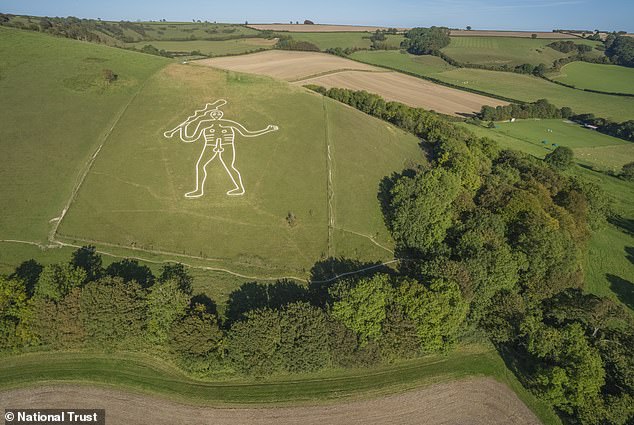 Restoration team uses 17 tonnes of chalk to save eroding giant.