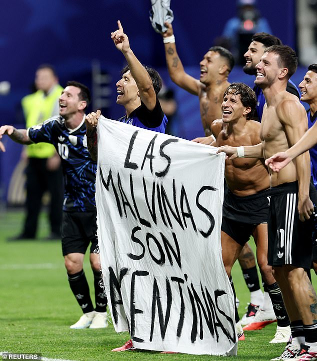 Messi faces ban after Argentina displays Falkland Islands banner post-win.