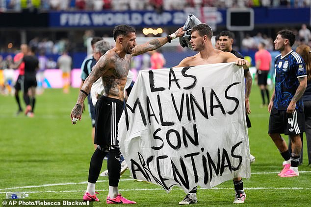 Messi faces ban after Argentina displays Falkland Islands banner post-win.