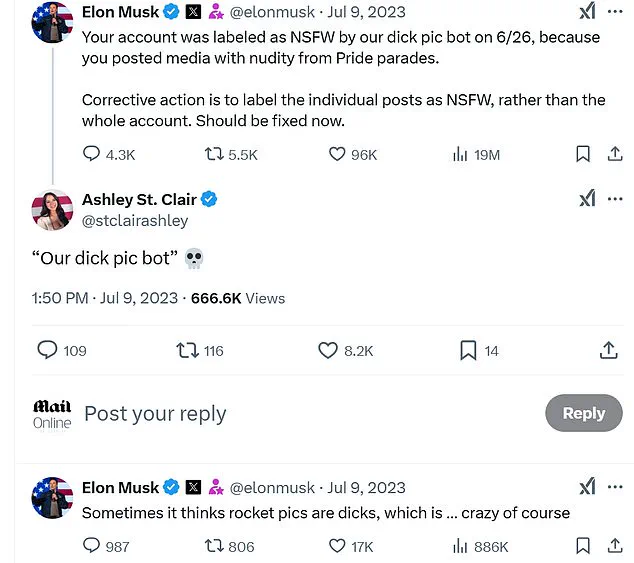 Elon Musk and Ashley St. Clair's Flirty Exchanges on X Hint at a Budding Romance