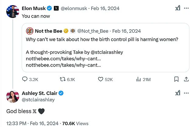 Elon Musk and Ashley St. Clair's Flirty Exchanges on X Hint at a Budding Romance