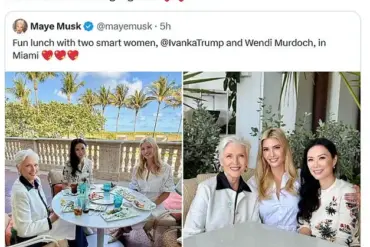 Ivanka Trump lunches with Elon Musk's mother and Rupert Murdoch's wife in Miami