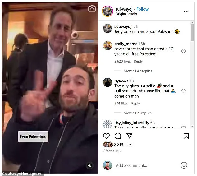 Jerry Seinfeld Bluntly Tells Anti-Israeli Activist 'I Don't Care About Palestine' During Awkward Exchange