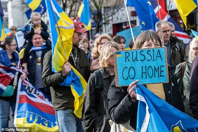 London Protesters Rally for Ukraine as War Turn Four