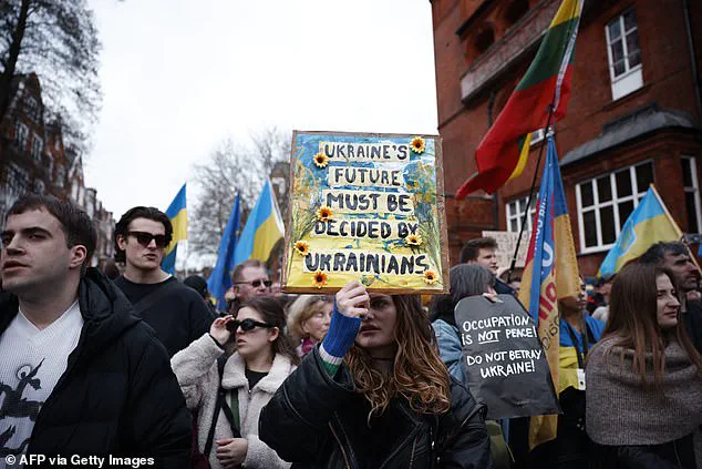 London Protesters Rally for Ukraine as War Turn Four