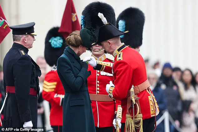 Princess Catherine Celebrates St Patrick's Day with Irish Guards at Wellington Barracks