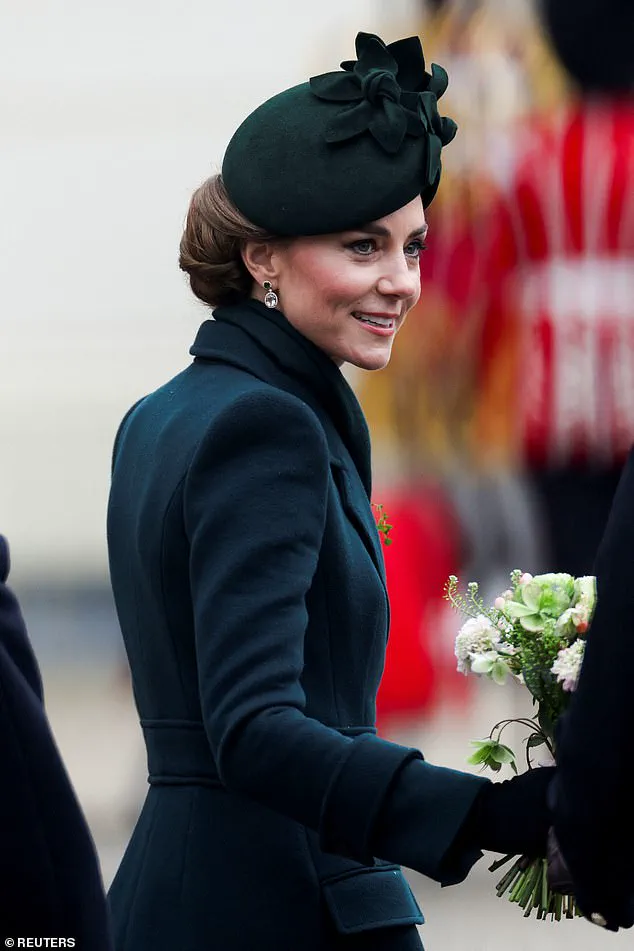 Princess Catherine Celebrates St Patrick's Day with Irish Guards at Wellington Barracks