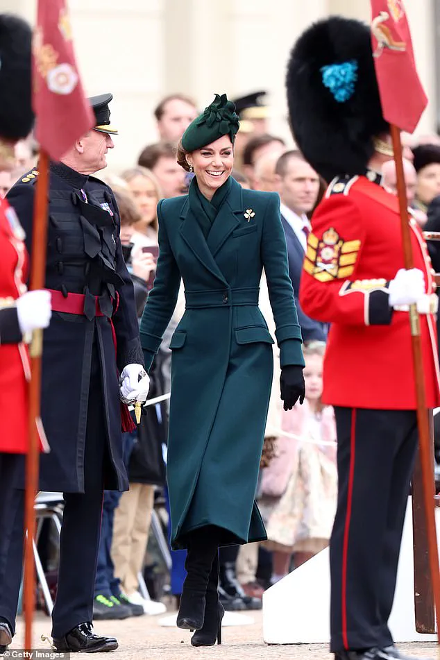 Princess Catherine Celebrates St Patrick's Day with Irish Guards at Wellington Barracks