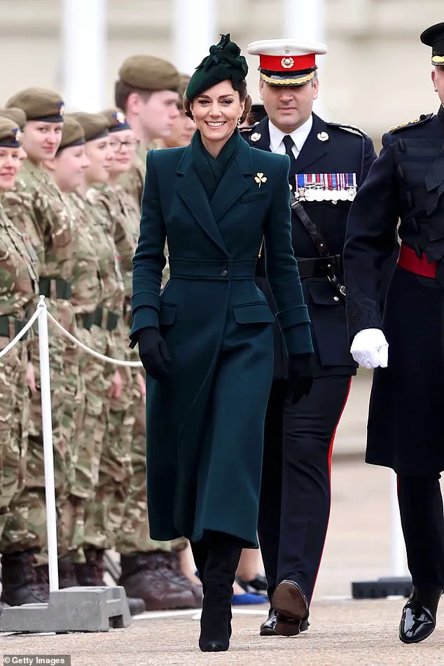 Princess Catherine Celebrates St Patrick's Day with Irish Guards at Wellington Barracks