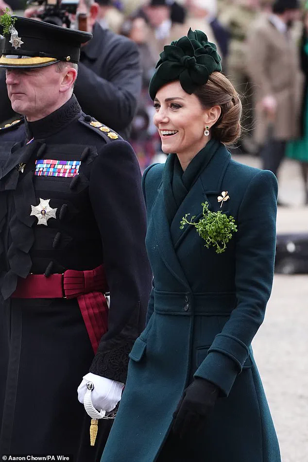 Princess Catherine Celebrates St Patrick's Day with Irish Guards at Wellington Barracks