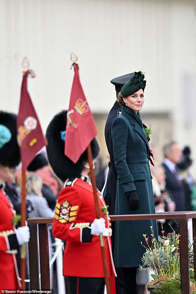 Princess Catherine Celebrates St Patrick's Day with Irish Guards at Wellington Barracks