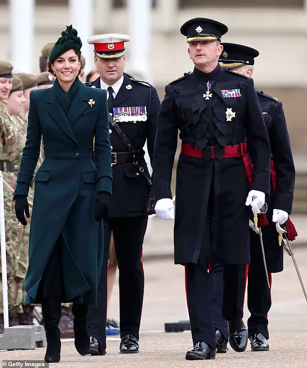 Princess Catherine Celebrates St Patrick's Day with Irish Guards at Wellington Barracks