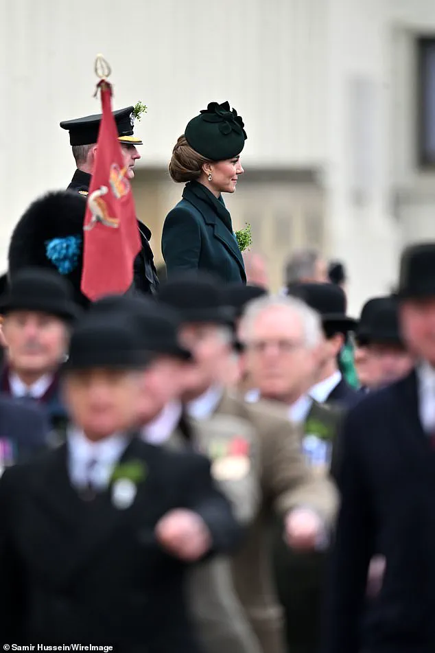 Princess Catherine Celebrates St Patrick's Day with Irish Guards at Wellington Barracks