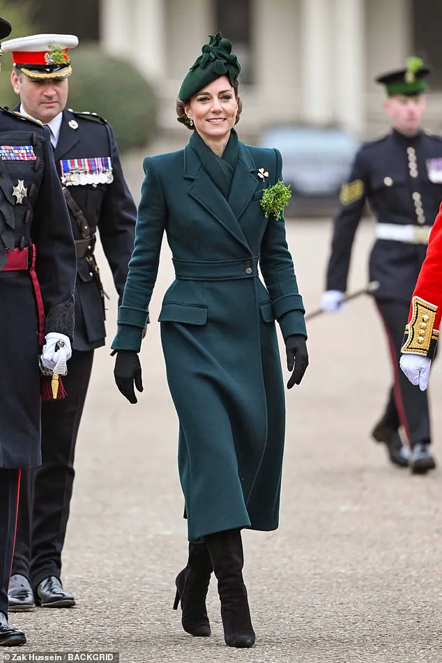 Princess Catherine Celebrates St Patrick's Day with Irish Guards at Wellington Barracks