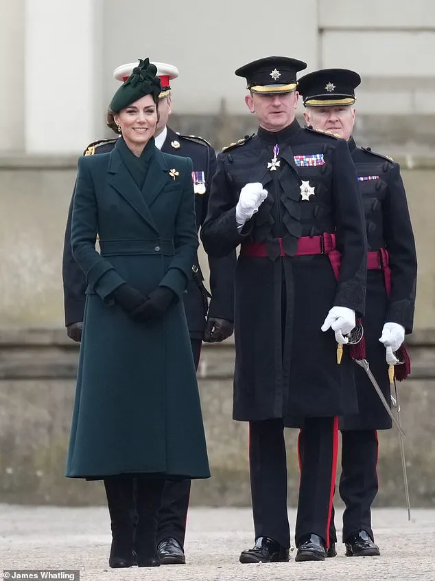 Princess Catherine Celebrates St Patrick's Day with Irish Guards at Wellington Barracks