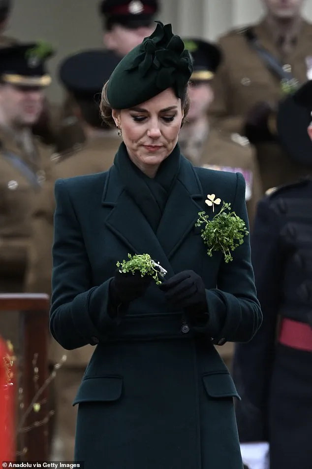 Princess Catherine Celebrates St Patrick's Day with Irish Guards at Wellington Barracks