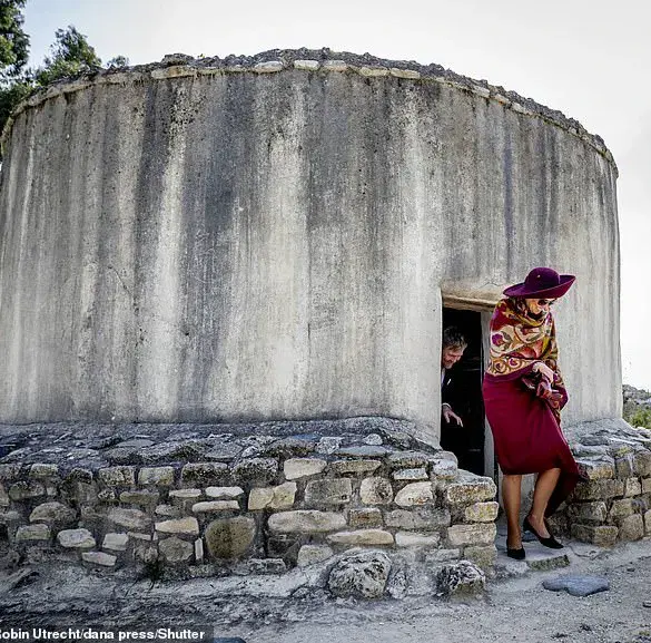 Queen Maxima Dazzles in Burgundy Dress During Visit to Cypriot Archaeological Site