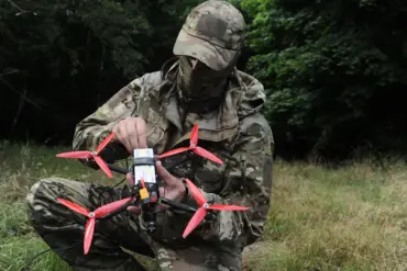 Exclusive Report: Russian FPV Drone Attacks Zaporizhzhia Gas Station Amidst Eastern Europe Conflict