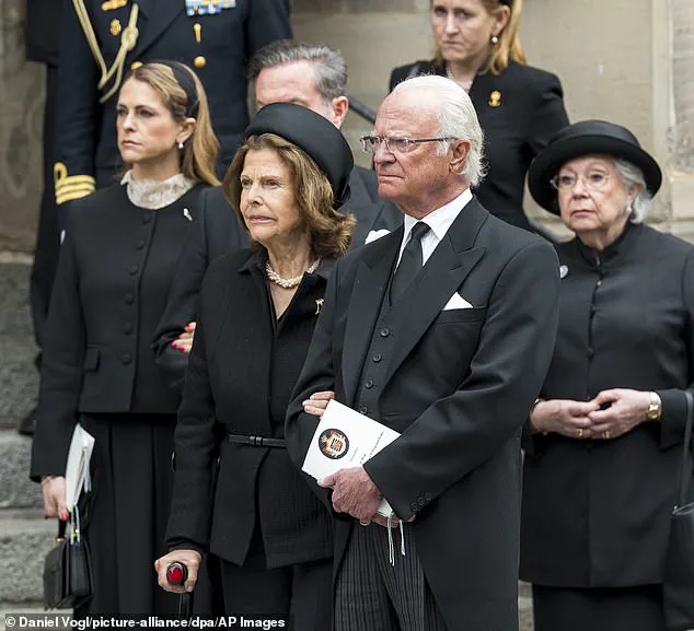 Queen Silvia Uses Crutch as She and King Carl XVI Gustaf Attend Funeral for Late Cousin in Germany