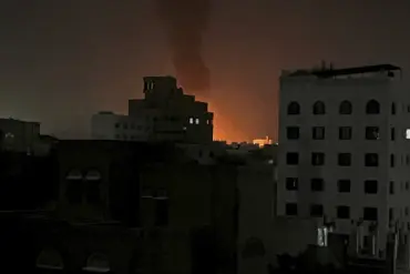 Air Strikes Rock Sana'a Airport as Informed Source Reports Explosions and Smoke, Fueling Fears of Escalating Conflict