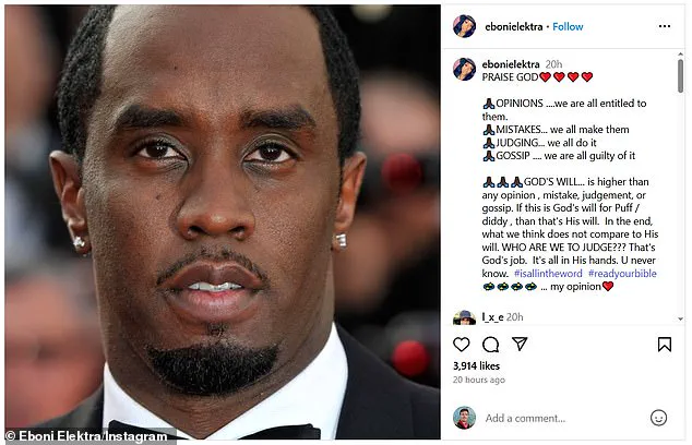 Eboni Elektra Supports Diddy Following Acquittal in Sex Trafficking Trial