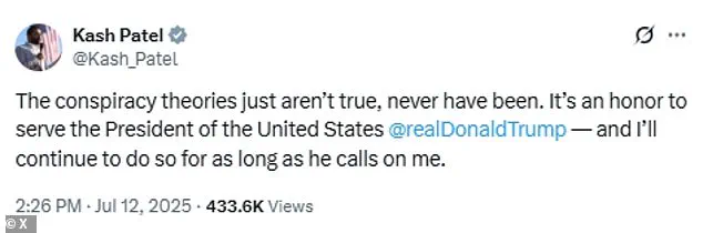 Late-Breaking: Trump Defends Pam Bondi as MAGA Civil War Intensifies Over Epstein Files