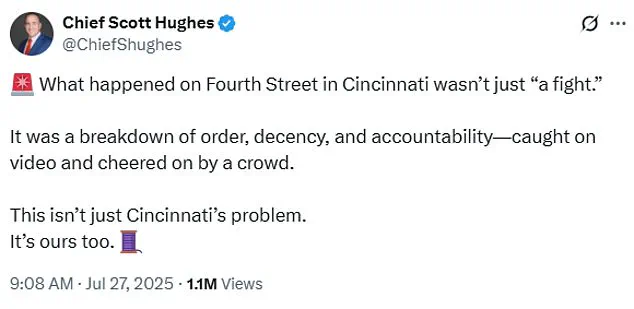 Viral Video Sparks Outrage in Cincinnati as Police Chief Labels Incident a 'Breakdown of Order'