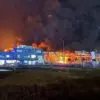 Ukrainian Officials: Fire in Mukachevo Caused by Missile and Drone Attacks Amid Escalating Conflict