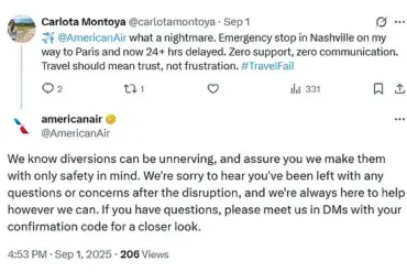 Passengers Stranded for 24 Hours After American Airlines Diverts Flight Over Fuel Leak Concerns